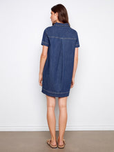 Load image into Gallery viewer, Indgio V-Neck Denim Mini Dress
