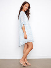 Load image into Gallery viewer, Tide Printed Cotton Blend Henley Shirt Dress
