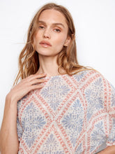 Load image into Gallery viewer, Trellis Printed Dolman Cotton Blend Blouse
