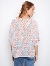 Load image into Gallery viewer, Trellis Printed Dolman Cotton Blend Blouse
