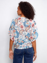 Load image into Gallery viewer, Rio Printed Cotton Gauze Blouse With Side Tie
