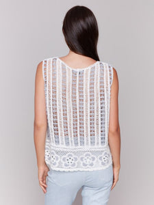 Bluebell Sleeveless Floral Border Crochet Top