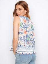 Load image into Gallery viewer, Island Printed Linen Blend Blouse With Back Button Detail
