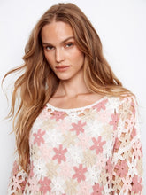 Load image into Gallery viewer, Carnation Cotton Blend Crochet Flower Top
