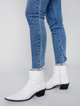 Load image into Gallery viewer, Blue Medium Stretchy Jeans with Tulip Hem
