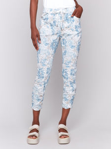 Coastal Printed Crinkle Jogger Pants