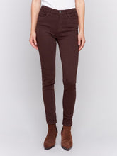 Load image into Gallery viewer, Mocha Cuffed Hem Twill Jeans
