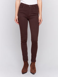 Mocha Cuffed Hem Twill Jeans