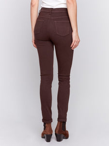 Mocha Cuffed Hem Twill Jeans