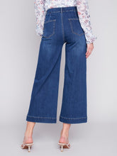 Load image into Gallery viewer, Indigo Cropped Wide Leg Jeans
