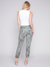 Load image into Gallery viewer, Celadon Printed Crinkle Cargo Jogger Pants

