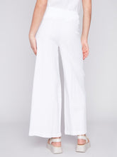 Load image into Gallery viewer, White Elastic Waist Linen-Blend Pull-On Pants
