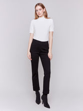 Load image into Gallery viewer, Black Cuffed Ponte Pant
