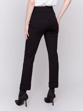 Load image into Gallery viewer, Black Cuffed Ponte Pant
