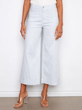 Load image into Gallery viewer, Striped Cropped Patch Pocket Flare Twill Pants
