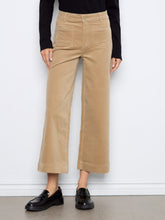 Load image into Gallery viewer, Latte Cropped Patch Pocket Wide Leg Corduroy Pants
