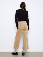 Load image into Gallery viewer, Latte Cropped Patch Pocket Wide Leg Corduroy Pants
