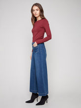 Load image into Gallery viewer, Indigo Patch Pocket Flare Denim
