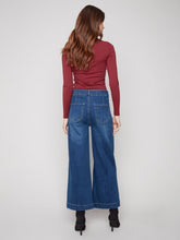 Load image into Gallery viewer, Indigo Patch Pocket Flare Denim
