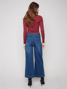Indigo Patch Pocket Flare Denim