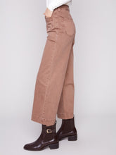 Load image into Gallery viewer, Truffle Patch Pocket Flare Twill Pants

