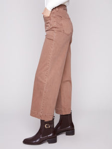 Truffle Patch Pocket Flare Twill Pants
