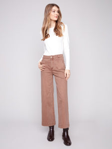 Truffle Patch Pocket Flare Twill Pants