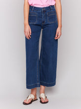 Load image into Gallery viewer, Indigo Cropped Patch Pocket Jean
