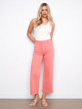 Load image into Gallery viewer, Sorbet Cropped Patch Pocket Flare Twill Pants

