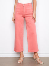 Load image into Gallery viewer, Sorbet Cropped Patch Pocket Flare Twill Pants
