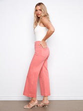 Load image into Gallery viewer, Sorbet Cropped Patch Pocket Flare Twill Pants
