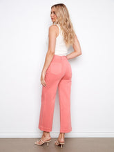 Load image into Gallery viewer, Sorbet Cropped Patch Pocket Flare Twill Pants
