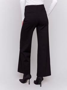 Black Pull-On Ponte Flare Pants