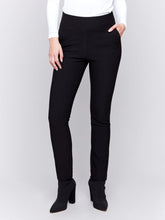 Load image into Gallery viewer, Black Crepe Slim Fit Dress Pants
