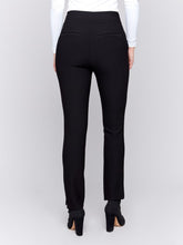 Load image into Gallery viewer, Black Crepe Slim Fit Dress Pants
