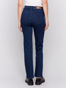 Blue Black Straight Leg Jeans