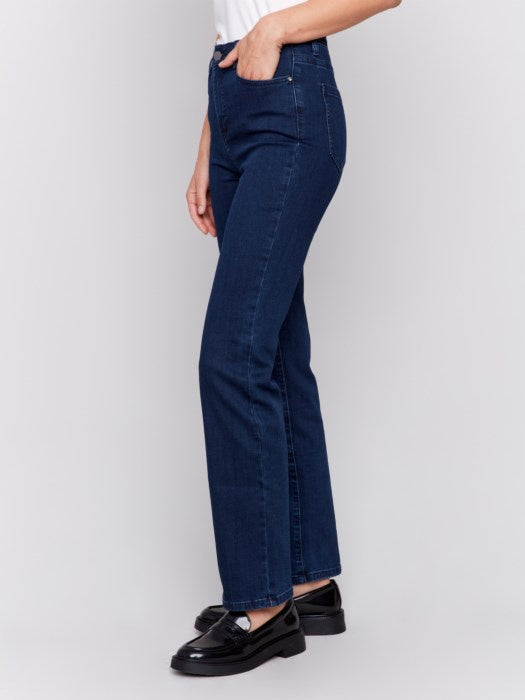 Blue Black Straight Leg Jeans