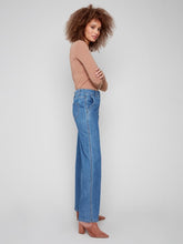 Load image into Gallery viewer, Classic Blue Wide Leg Stretch Jeans
