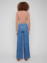 Load image into Gallery viewer, Classic Blue Wide Leg Stretch Jeans
