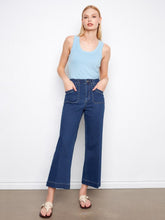 Load image into Gallery viewer, Indigo New Cropped Wide Leg Stretch Jeans
