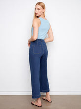 Load image into Gallery viewer, Indigo New Cropped Wide Leg Stretch Jeans
