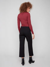 Load image into Gallery viewer, Black Patch Pocket Wide Leg Ponte Pants
