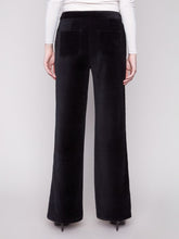 Load image into Gallery viewer, Black Wide Leg Comfort Stretch Corduroy Pants
