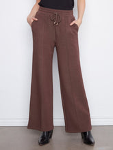 Load image into Gallery viewer, H.Espresso Soft Scuba Wide Leg Pin Tuck Pants
