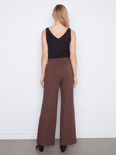 Load image into Gallery viewer, H.Espresso Soft Scuba Wide Leg Pin Tuck Pants
