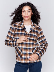 Truffle Reversible Plaid Jacket