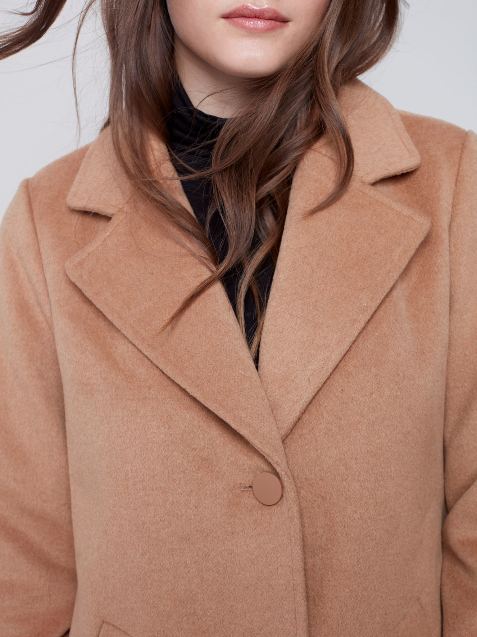 Truffle Faux Wool Melton Tailored Coat – TheVillageBoutique