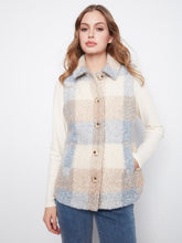 Load image into Gallery viewer, Celestial Plaid Bouclé Knit Vest
