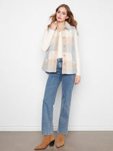 Load image into Gallery viewer, Celestial Plaid Bouclé Knit Vest
