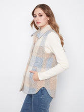Load image into Gallery viewer, Celestial Plaid Bouclé Knit Vest
